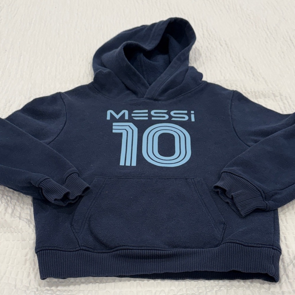 Kids Navy Blue Messi Hoodie